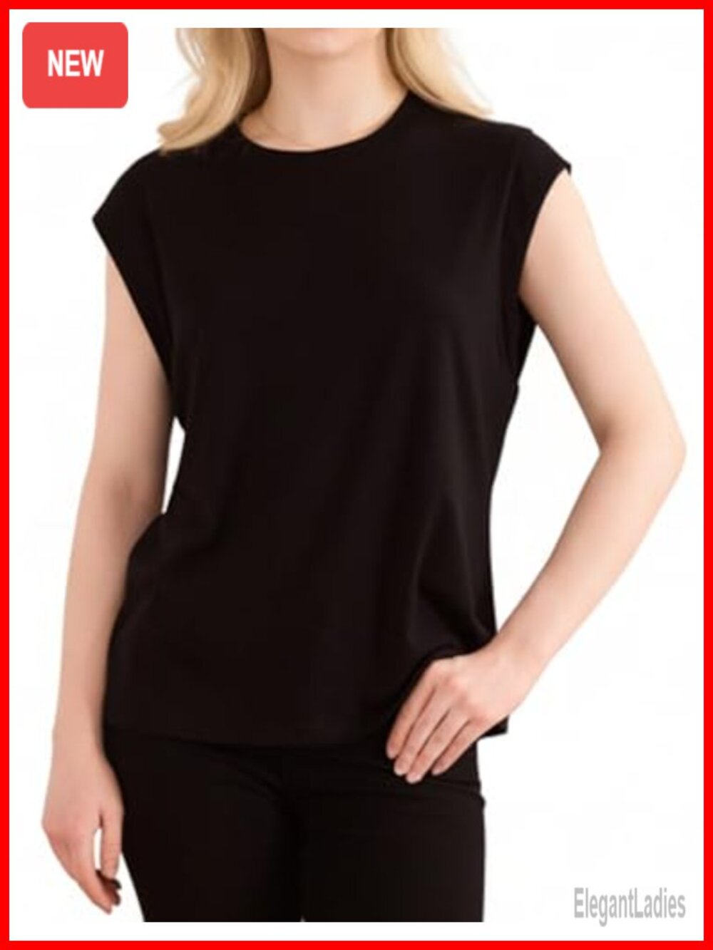 Merino Wool Sleeveless Tank Top Women Crew Neck Summer Layering Shirt